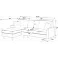 thumbnail image 5 of L-Shaped Sectional Sofa Couch for Living Room,Modern Corduroy Upholstered with Wooden Legs & Pillows,Deep Seat,Light Gray, 5 of 8