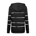 thumbnail image 4 of Babysbule Tops for Women Women's Stylish Casual Stripe Print Hooded Long Sleeve Loose T Shirt Tops, 4 of 6