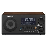 Sangean All in One Bluetooth AM/FM Dual Alarm Clock Radio with Large Easy to Read Backlit LCD Display
