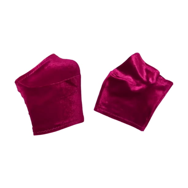 Fundas de 2 piezas para zapatos de pole dance, fundas de terciopelo, antiabrasión, Rojo L