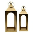 thumbnail image 5 of HOSLEY Decorative Gold Metal Lanterns, Set of 2, Modern Style for Home Decor, Weddings, Parties, Spa, Gifts, 5 of 6