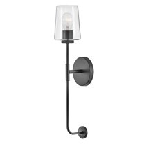 83450BK Lark Kline - 1 Light Tall Wall Sconce In Transitional Style-23 Inches Tall and 5 Inches Wide-Black Finish