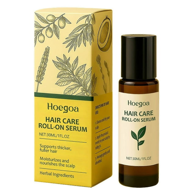 Hair Care Serum Roll-On, Rosemary Hair Growth Serum Roll-On, Scalp Nourishing Treatment for Thicker & Fuller Hair