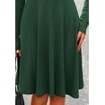 thumbnail image 6 of PRETTYGARDEN Women's Spring Fall Short Dress Ribbed Knit Crewneck Long Sleeve A Line Flowy Casual Elegant Going Out Dresses, 6 of 8
