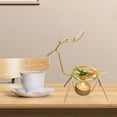 thumbnail image 3 of Candelabro con forma de ciervo, candelabro moderno con quemador de aceite esencial Oro, 3 of 9