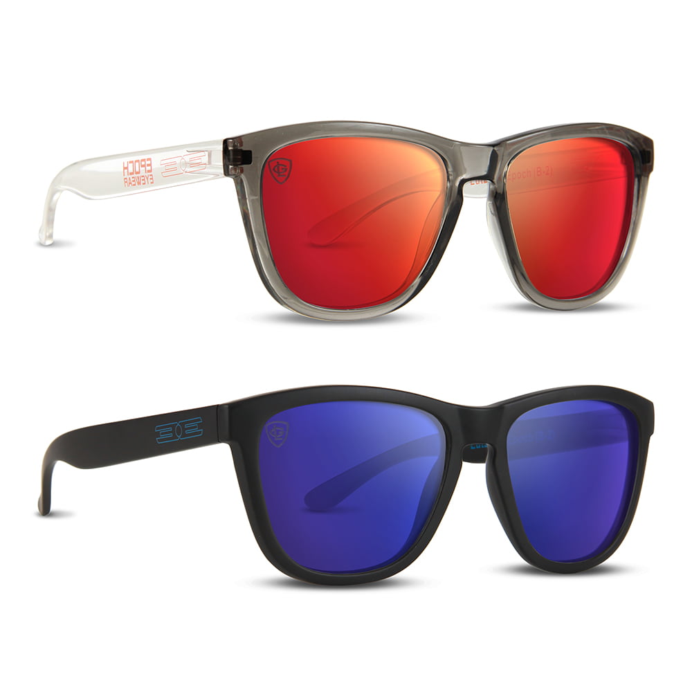Epoch Lutzka X Skateboarding Sport Grey/Clear with Orange Lens Sunglasses 