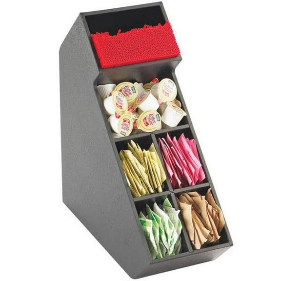 Cal Mil 2052 Classic Stir Stick & Condiment Organizer, Black