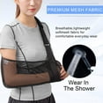 thumbnail image 7 of WOVTE Mesh Arm Shoulder Sling Medical Shoulder Immobilizer for Shower Adjustable Arm Brace for Torn Rotator Cuff Injury - Right Left Arm for Men Women - Shower Sling for Elbow, 7 of 7