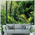 thumbnail image 4 of Chilfamy  Green Tapestry, Krabi Thailand Forest Jungle Wild Life Nature Palms Leaves Trees Artwork Print, Wide Wall Hanging for Bedroom Living Room Dorm, Forest Green 40x60inch, 4 of 6
