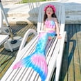 thumbnail image 6 of Girls Swimming Mermaid Tail Kids Mermaid Swimsuits Sea Costume 9-10Years, 6 of 6