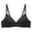 Black, variant on Women's Front Side Buckle Lace Edge Without Steel Ring Movement Seamless Gathering Adjustment Yoga Sleep Large Bra Bra Strapless for Women, Size 42