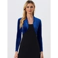 thumbnail image 2 of Cárdigan Bolero Allegra K Terciopelo Azul Real M, 2 of 6