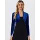 thumbnail image 2 of Cárdigan Bolero Allegra K Terciopelo Azul Real M, 2 of 6