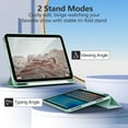 thumbnail image 6 of Aoub Case for iPad (A16) 11th Generation Case 2025, iPad 10th Generation Case 2022, Tri-fold Stand Smart Case Soft TPU Back Case with Pencil Holder, Auto Sleep/Wake (Light Green), 6 of 10