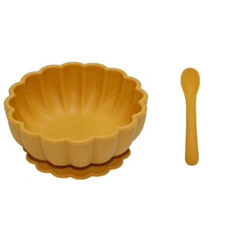 

Cute Silicone Bowl Children s Supplementary Food Bowl -Free Waterproof Plate Lace Silicone Bowl