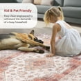 thumbnail image 5 of nuLOOM Dania SpinClean Machine Washable Medallion Area Rug, 2' 6" x 8', Runner, Dania Rust, 5 of 12
