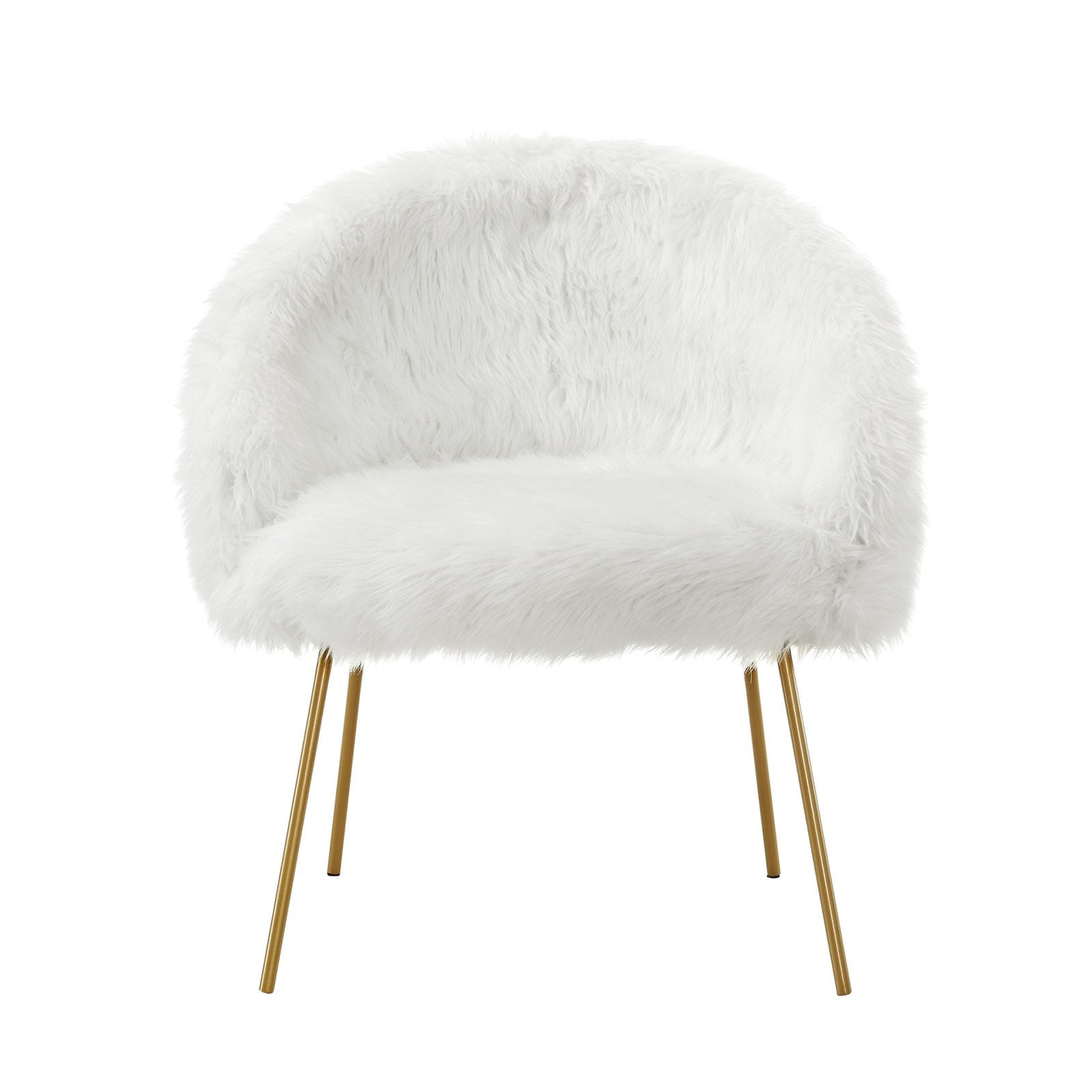 Inspired Home Norah Faux Fur Accent Chair Walmart Com Walmart Com