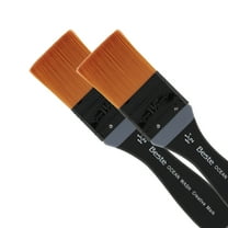 Creative Mark Beste Golden Taklon Ocean Wash 1.5" Pack of 2 Artist Brushes, Professional Watercolor Brushes, For Acrylic Painting, Short Handle, Sharp Edges, Hand-Tied and Shaped