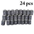 thumbnail image 1 of 24PCS Perle de Barbe en Alliage Vintage Perles Rune Polyvalentes Faisant Perle, 1 of 10