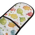 thumbnail image 2 of Dailycode Double Sided Oven Mitt with Loop Heat Resistant Kitchen Long Potholders 7" x 35" Cartoon Colorful Fishs, 2 of 6