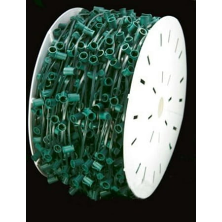 1000' C7 Commercial 2000 Socket Bulk Set - 6" Spacing Green Wire
