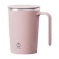thumbnail image 1 of Botella mezcladora eléctrica recargable, portátil, de acero inoxidable, con vaso automezclador. rosa, 1 of 9
