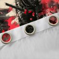 thumbnail image 4 of Manfei Ink Samurai Black Out Curtains for Boys Men, Pagoda Maple Curtains Pack of 2 (42x63 Each), Black Red White, 4 of 6