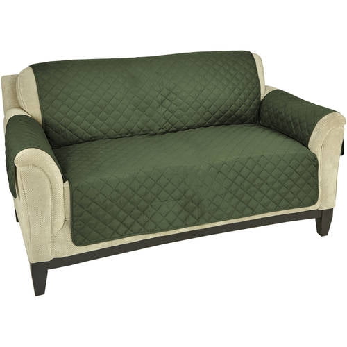 Home Details Reversible Quilted Furniture Sofa Protector in Sage/Olive