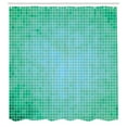 thumbnail image 2 of Ambesonne Green Shower Curtain, Pixel Mosaic Love Pattern, 69"Wx84"L, Green, 2 of 4