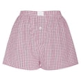 thumbnail image 6 of Womens Lightweight Shorts Wide Leg Checkered High Waist Loose Casual Comfortable Beach Vacation Shorts, 6 of 7