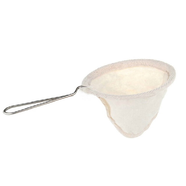 Braveheart Reusable Coffee Filter Bag Stainless Steel Handle Flannel Cloth Strainer Dropping Pot Mesh Basket Tools