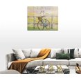 thumbnail image 5 of Country Bike Wall Art Colorful Flowers Bicycle Wall Decor Farmhouse Floral Today I Choose Joy Retro Decorations Canvas Painting Prints Framed Artwork for Bathroom Living Room Bedroom 16"x12", 5 of 6