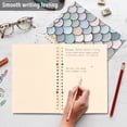 thumbnail image 4 of FORMRS 1-Subject Spiral Notebook 8" x 5" College Ruled 60 Refillable Sheet A5 Hard Cover, Light Blue Shimmering Pattern, 4 of 7