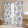 thumbnail image 2 of Homewish Butterflies Curtains Pack of 2 (42x84 Each),Flying Animal Curtains Blackout,Beige Black Blue Bedroom Curtains For Teens,Ultra Soft Home Decor, 2 of 6