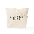 thumbnail image 2 of CafePress - Live Your Truth Tote Bag - Unisex Canvas Tote Bag, Beige, 1-Piece, 2 of 9
