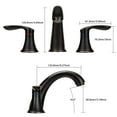 thumbnail image 2 of Bathroom Sink Faucet, 8 Inch Bathroom Faucets with Supply Hoses, Bathroom Faucet 3 Hole, Sink Vanity Faucet with Pop-Up Drain, Widespread Brushed Nickel Bathroom Faucet, 2 of 5