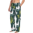 thumbnail image 3 of Mens Pajama Pants - Soft Sleep & Lounge Pants for Men, Cute alpaca Lamas cacti Cuteness Casual PJ Bottoms Pants with Pockets, 3 of 5