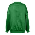 thumbnail image 5 of vigerkar Womens V Neck Oversized Sweatshirts Casual Drop Shoulder Long Sleeve Pullover Tops (Green, L), 5 of 6