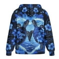 thumbnail image 5 of Renewold Sea Turtle Flower Blue Womens Oversized Zip Up Hoodies Fashion Hooded Pullover Jackets Sweatshirts Long Sleeve Y2K Hoodies Fleece Sweaters Hooded Cardigan Fall Winter Clothes, XS, 5 of 7