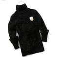 thumbnail image 5 of Spazoro Boys Turtleneck Knit Sweater, Long Sleeve High Neck Regular Fit Solid Color Fuzzy Plush Basic Pullover Knitwear for Kids Black Size 9-10, 5 of 6