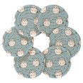 thumbnail image 2 of Haosy Set of 6 Drink Woven Coaster with Holder Heat Resistant Non-Slip Bar Coasters 4 Inches Lovely Hamster and Flower, 2 of 7