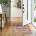 thumbnail image 2 of ODIKA Bathroom Vintage Way Abstract Faded Crimson Cream Mottled Stairs Pet Friendly & Kids Safe Bedside for Bedroom, Nursery, RV, 2 of 7