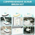 thumbnail image 5 of YEERSWAG Shower Cleaner Brush with 50" Extenable Handle Tub Scrubber Shower Brush with 180° Rotating & Locking Head,3 Replacement Brush Heads., 5 of 8