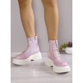 thumbnail image 3 of opean And American Style Minimalist Fashionable Autumn & Winter Chunky Heel Ankle Boots For Women, Motorcycle Boots, 3 of 4