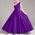 thumbnail image 4 of ATOGUTA Girls Dress Wedding Satin Dresses Princess Birthday Party Prom Ball Gown Size 0-13, 4 of 7