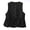 Black, variant on Cotton Vest Jacket Women's New Loose Fitting Slimming And Age Reducing Round Neck Ruffled Edge Design Sense Top Trendy Flowy,Black M