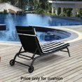 thumbnail image 3 of 2 Pieces Set Outdoor Lounge Chair Cushions Patio Chaise Lounge Replacement Cushions Funiture Seat Cushions Chair Pads Set of 2 (Black-White Stripe-2 pcs), 3 of 7