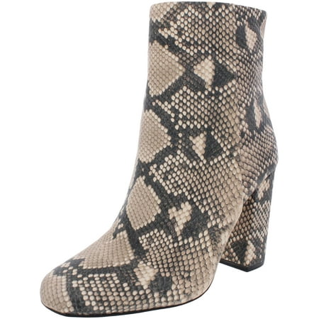

Vince Camuto Womens Dannia Leather Snake Print Ankle Boots Ivory 5 Medium (B M)