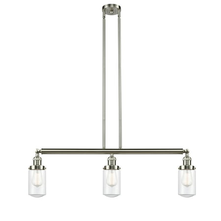 

Innovations Lighting 213-S Dover Dover 3 Light 37 Wide Linear Chandelier - Nickel