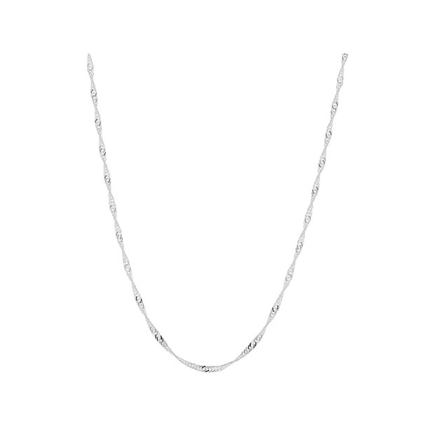 In Season Jewelry Silver Plated Singapore Chain Necklace Children's